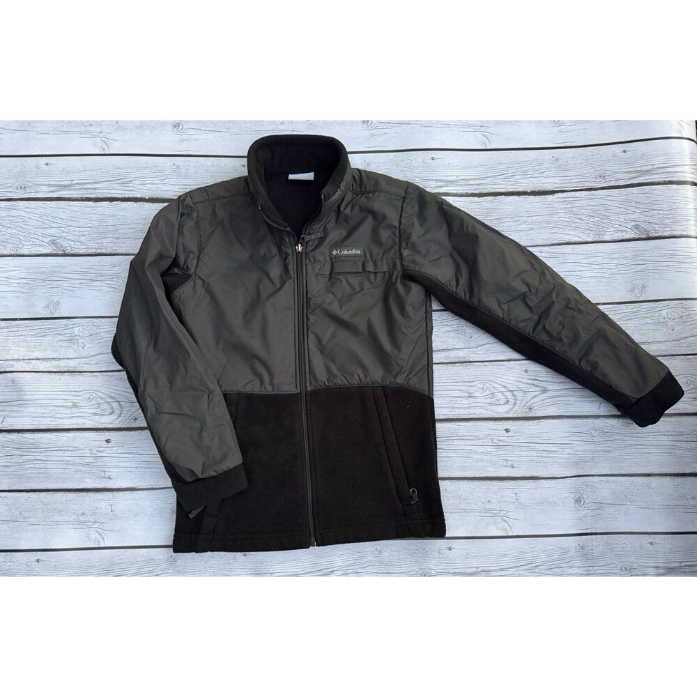 Columbia Black Fleece-Lined Full Zip Jacket – Size Medium Youth